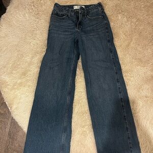 Hollister Dark Blue Straight Leg Jeans